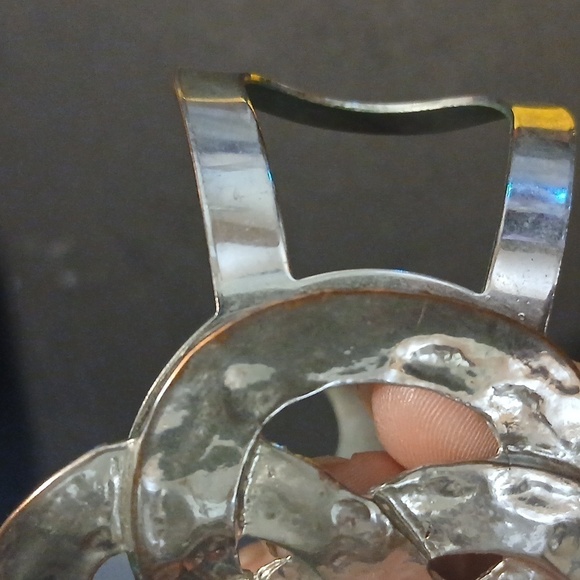 Silver tone Celtic knot cuff bracelet - Picture 8 of 8